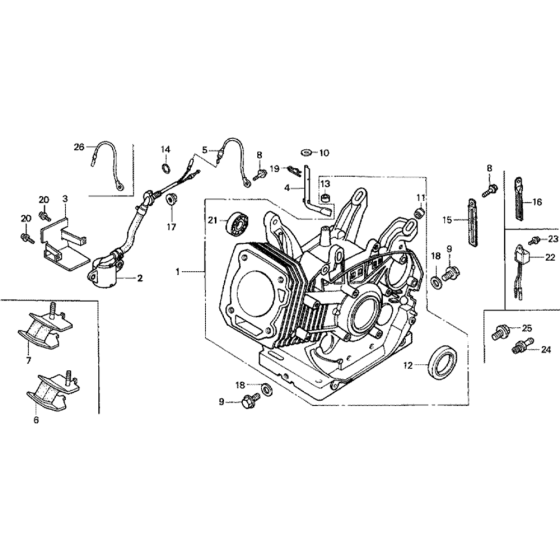 Cylinder Barrel Assembly for Honda GX390K1 (GCAA) Engines up to S/N 3070124
