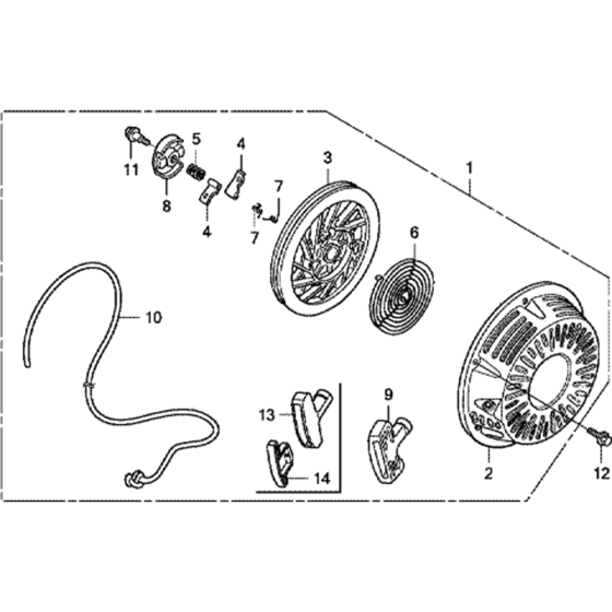Recoil Starter for Honda GX390T2