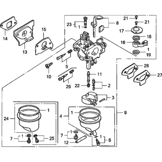 Carburettor Assembly for GXH50