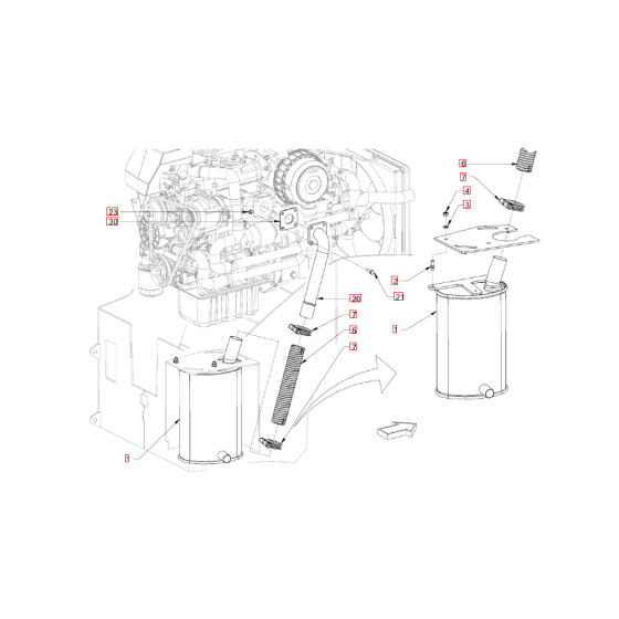 Exhaust System for Hamm Rollers