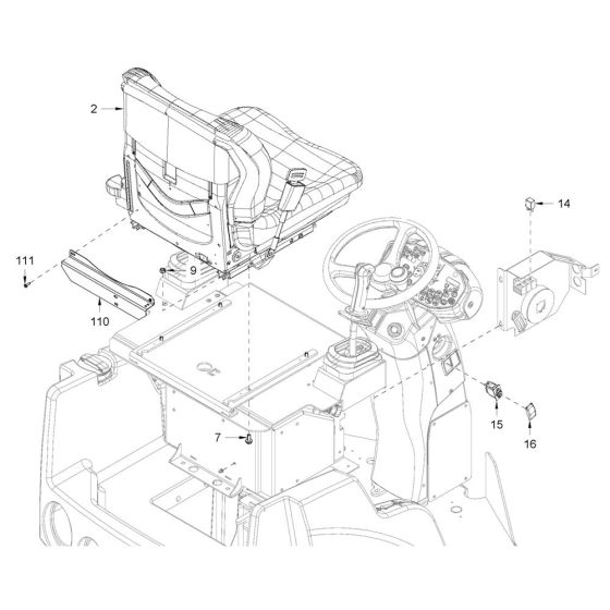 Operators Seat for Hamm Rollers