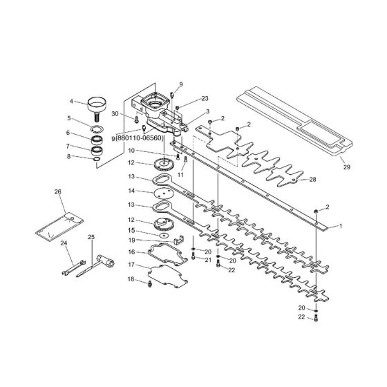 Gear Case & Tools for ECHO HC-1500