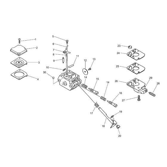 Carburettor for ECHO HC-1500
