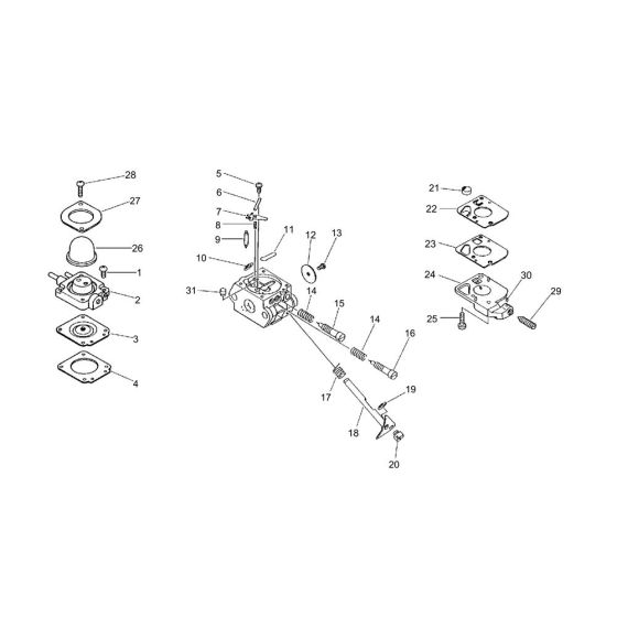 Carburettor for ECHO HC-1500
