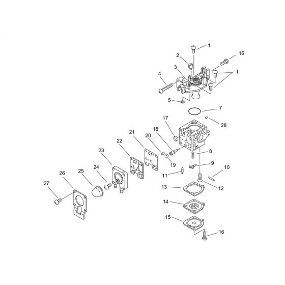 Carburettor for ECHO HC-155ES