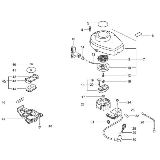 Starter, Magneto, Clutch for HC-1600