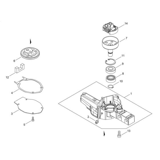 Gear Case for ECHO HC-2020R