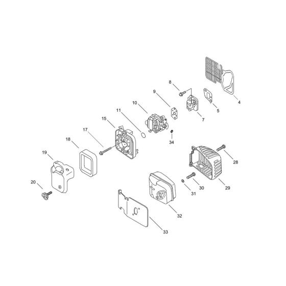 Air Cleaner & Muffler for ECHO