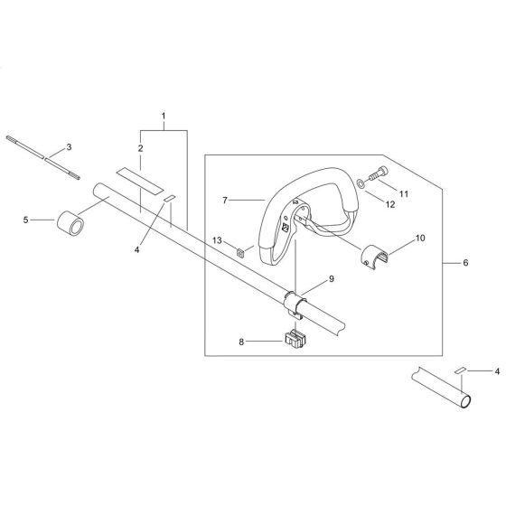 Main Pipe & Handle for ECHO