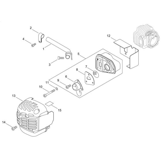 Muffler for ECHO HCR-165ES