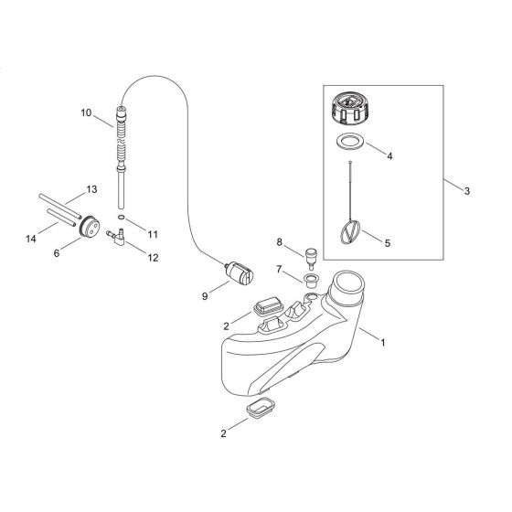 Fuel Tank for ECHO HCR-185ES