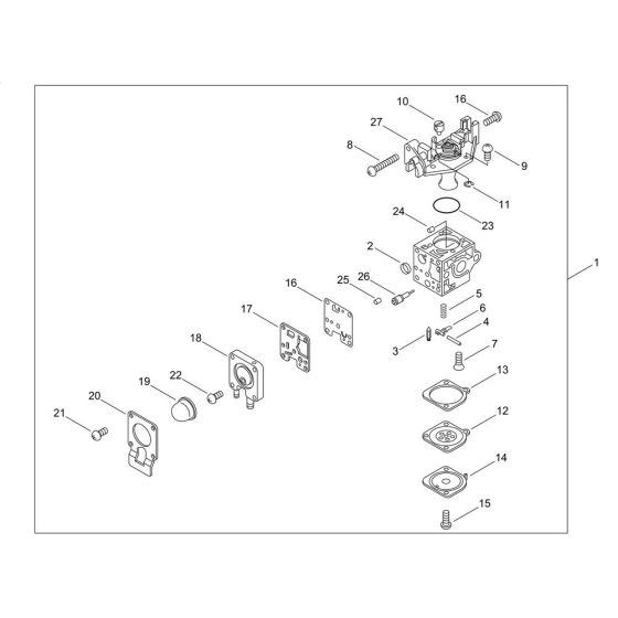 Carburettor for ECHO HCS-3210ES
