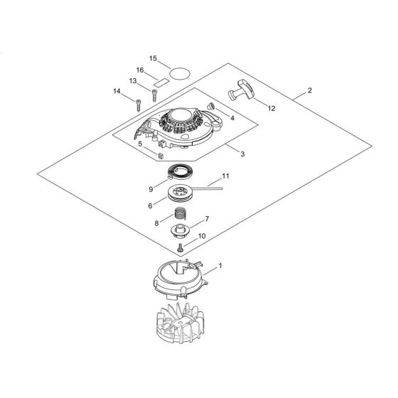 Recoil Starter for ECHO HCS-3210ES