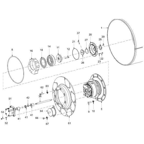 Roller Drum Assembly for Hamm