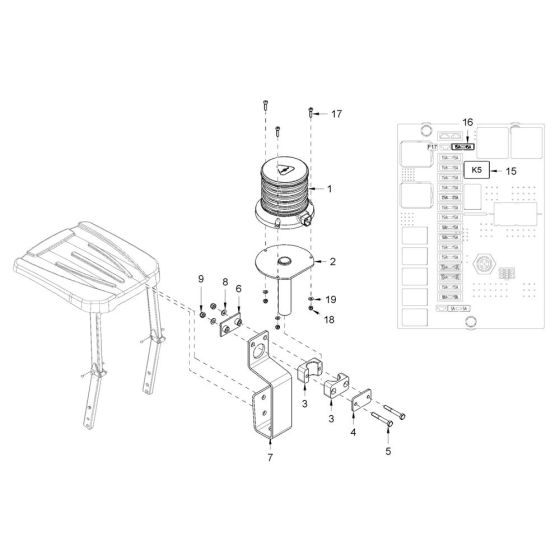 Rotary Beacon for Hamm HD50