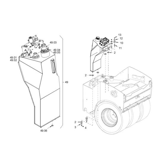 Hydraulic Oil Tank for Hamm HD50