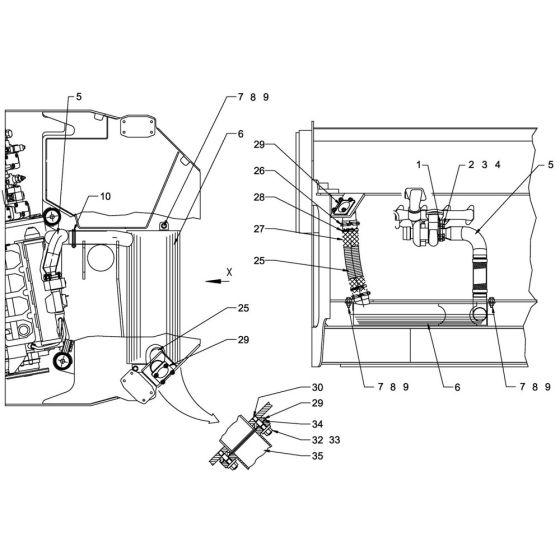 Exhaust System for Hamm HD70 - 75
