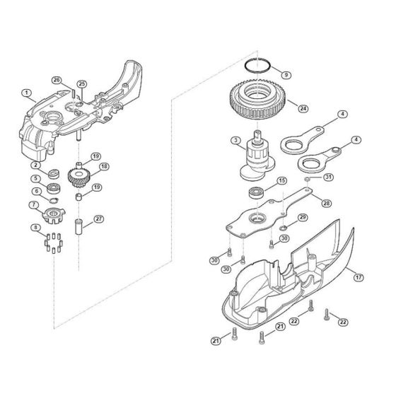 Reduction Gear Unit for Trimmers