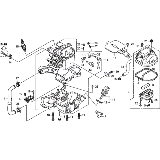 Crankcase Set for Honda HHB25E