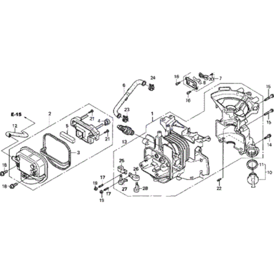 Crankcase Set Assembly for Honda HHH25S75E Hedgetrimmer