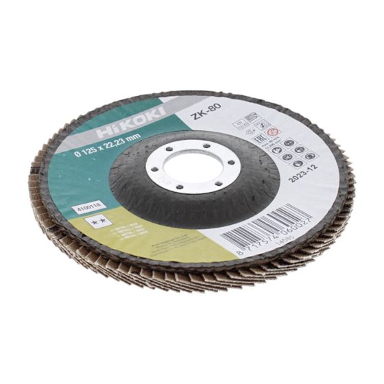 Flap Disc 125mm Diameter for Hikoki Hitachi Angle Grinders - OEM No. 752588