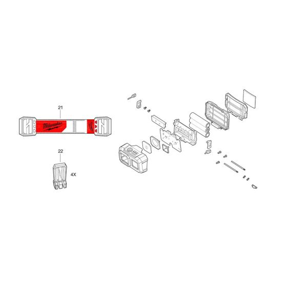Milwaukee HL-SF Light Assembly
