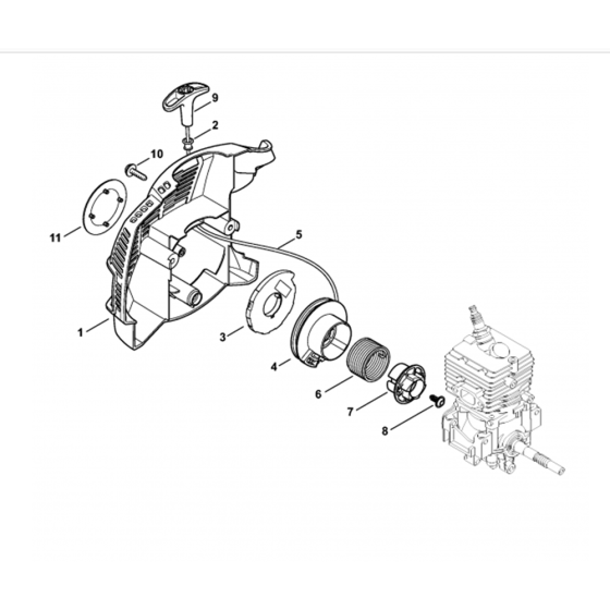 Rewind Starter for Stihl HL56K
