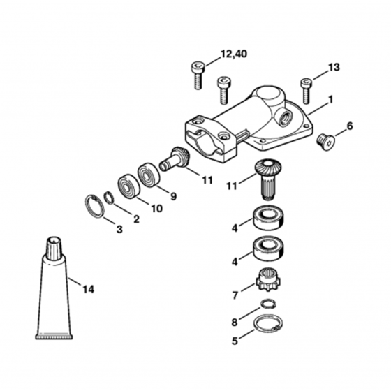 Angle Drive Assembly for Stihl HL75