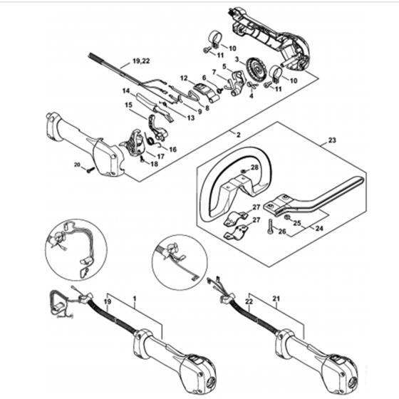 Control Handle for Stihl HL92C