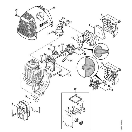 Muffler & Air Filter for Stihl HL 95