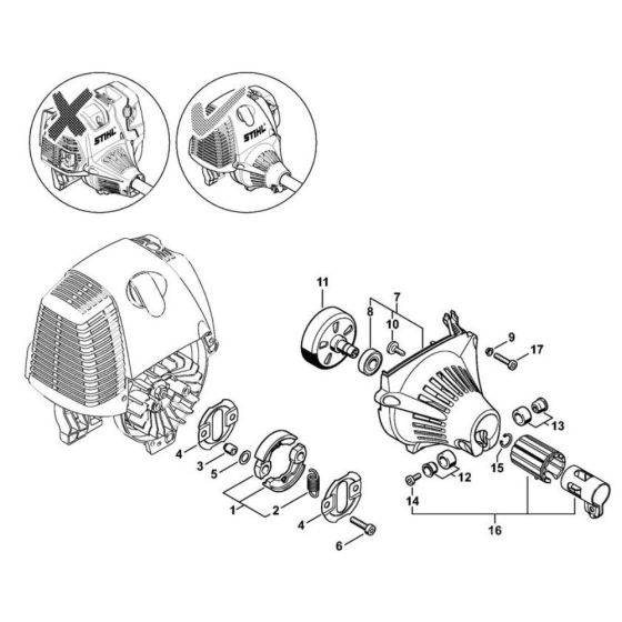 Clutch & Fan Housing for Stihl HL 95