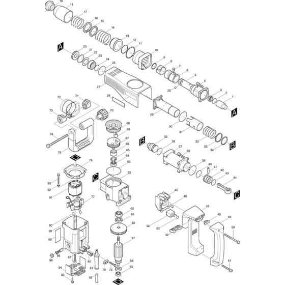 Main Assembly for Makita HM1130