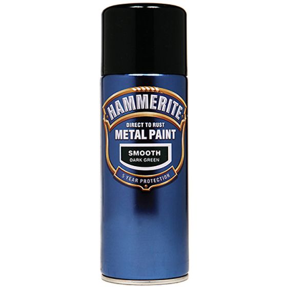 Direct to Rust Smooth Finish Aerosol Dark Green 400ml by Hammerite - 5092821