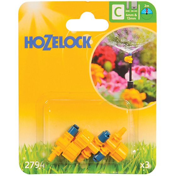 Adjustable Micro Jet 180 Degree 4mm/13mm (3 Pack) by Hozelock - 2794P0000