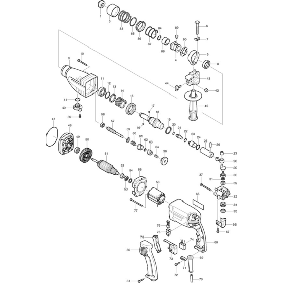Makita HR2410 Main Assembly