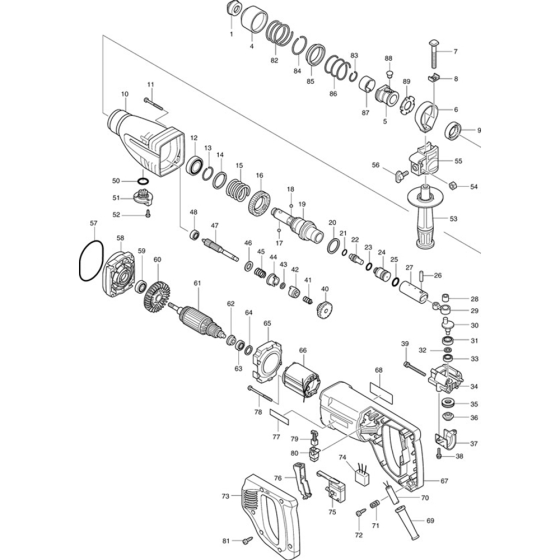 Makita HR2420 Main Assembly