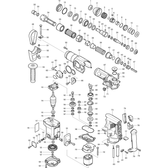 Makita HR3000C Main Assembly