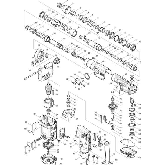 Makita HR4500C Main Assembly