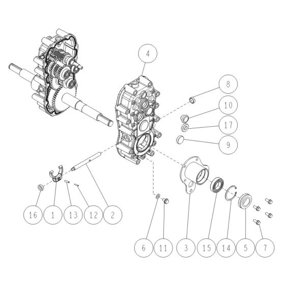 Transmission Assembly -2 for OREC HR531 (2021) Mower