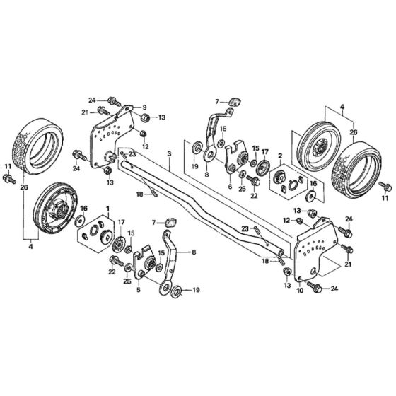 Rear Wheel for Honda HRH536K1