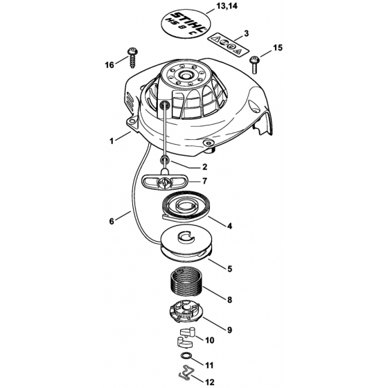 Stihl HS81 HS86 Recoil Starter