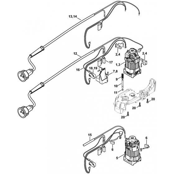 Stihl HSE60 HSE70 Motor Assembly