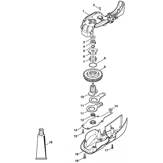 Stihl HSE61 Gear Head Parts