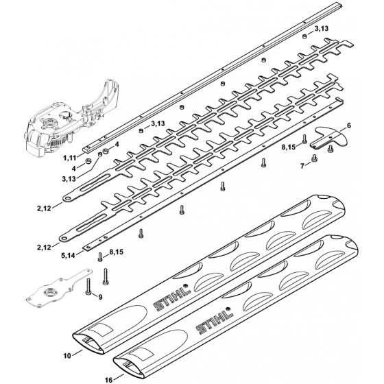 Stihl HSE71 Cutter Bar Assembly