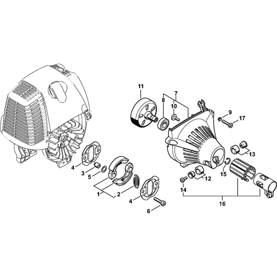 Clutch & Fan Housing for Stihl HT131
