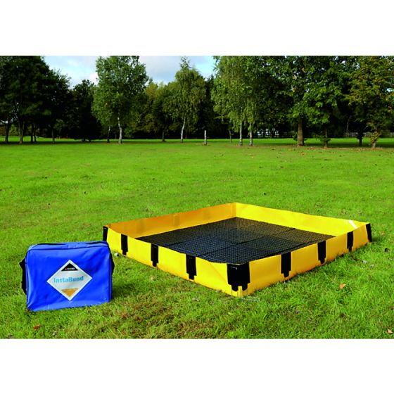 Portable Containment Bund 150x150x25cm with Flexible Walls Capacity 562ltrs