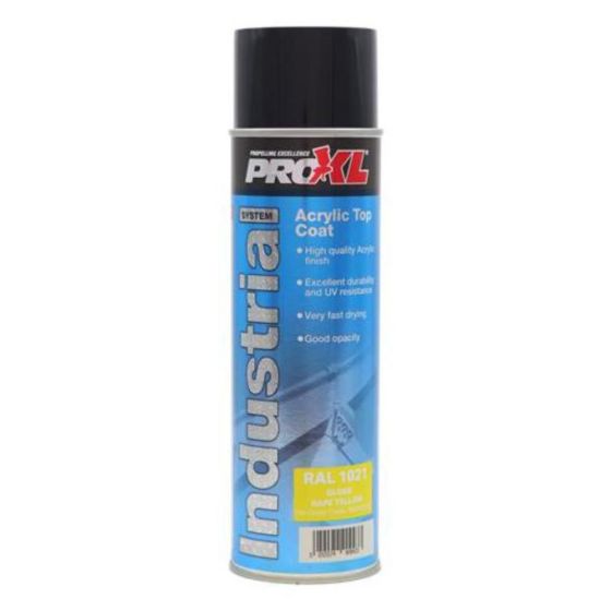 Proxl Industrial - Acrylic Topcoat Aerosol - Ral 1021 Rape Yellow (500ML)