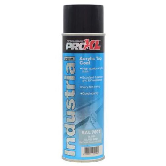 Proxl Industrial - Acrylic Topcoat Aerosol - Ral 7001 Silver Grey (500ML)