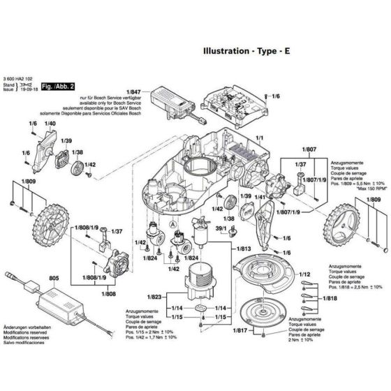 Bosch Indego Mower Assembly