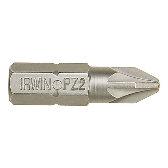 Screwdriver Bits Pozi PZ3 25mm Pack of 10 by IRWIN - 10504340